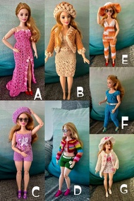 baju boneka barbie rajut size curvy dan standar bisa custom