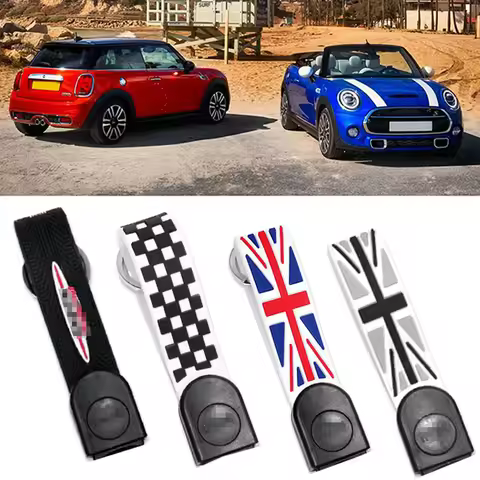 Gtinthebox 1PC Union Jack Car Key Chain Soft Silicone Strap with Keychain Ring Key Holder For Mini C