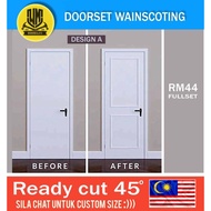 ReadyStock Door Frame wainscoting,Pelbagai design,mudah dipasang (Gam sahaja).Kayu Nyatoh.