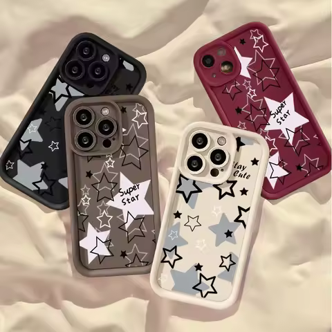 Cute Star Pattern Phone Case For Huawei P20 P30 P40 P50 Pro Mate 20 30 40 50 Pro Lite Nova 5i 5T 7i 