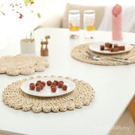 Western Food Thickened Table Mat ins Table Mat Table Runner ins Style Mat Straw New Chinese Style Ha