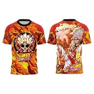 Bandai | FamilyMatching 2026 Anime Soccer Jersey One Piece Luffy Gear 5 T-Shirt Summer Sports & Casu