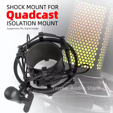 Suspension Holder Mic Stand Clip For HyperX Quadcast & S Microphone Isolation Shock Mount Spider Sho