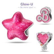 Silver 2026 Pink Barbie Star Beads New DIY Jewelry Accessories Bracelet Copper Plated 925 Silver Cha