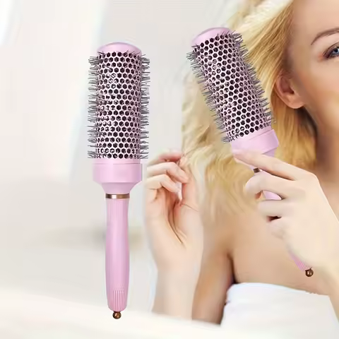 1Pc/pink round comb, women's professional styling round comb, multi-functional salon grade comb, sui