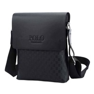 DAKS London พุดดิ้งพรีเมี่ยม POLO แนวตั้งกระเป๋าหนังไหล่กระเป๋าธุรกิจ - INTL