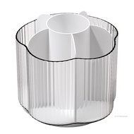 Rotatable Transparent Makeup Tools Holder Lipstick Eyebrow Storage Box for Dressers Bathrooms Office