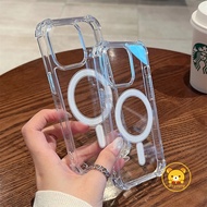 Shockproof Magnetic Clear Case For Vivo Y78 Y78+ Y36 Y27 Y02 Y02A Y16 Y56 Y35 Y02S Y77 Y77E Y22 Y22S