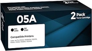 W.L.M 2-Pack 05A Black Toner Cartridge Compatible for CE505A 05A for P2035 P2035N P2055DN 2055DN 203