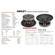 ASHLEY MR88 ORIGINAL COMPONENT SPEAKER ASHLEY MR 88 COMPONENT SPEAKER/ ASHLEY MR-88 MID RANGE 8 INCH