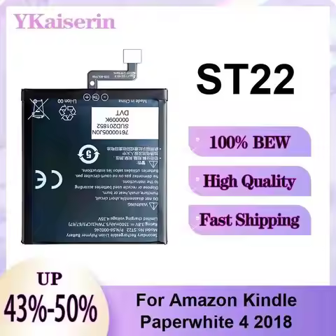 Tablet Battery Rapid Charging 1500Mah For Amazon Kindle Paperwhite 4 2018 ST22
