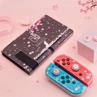 Sakura Glitter Soft Case Protective Cover Bling Shell Skin For Nintendo Switch NS JoyCon Crystal Protector + 2 Thumb Stick Grip