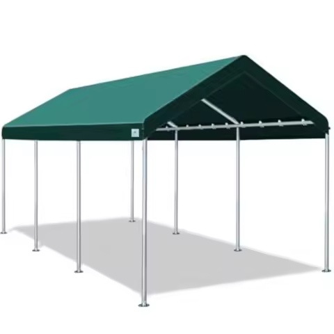 10x20 ft Heavy Duty Carport Potable Car Canopy Garage Party Tent Boat Shelter Adjustable Height from