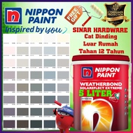 SINAR 5 LITER NIPPON NEW WEATHERBOND SOLAREFLECT EXTERIOR  WALL PAINT / CAT DINDING LUAR RUMAH KILAT