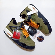 Sepatu Sneakers Nllke Air Jordan 4 Undefeated Olive Green Black Army