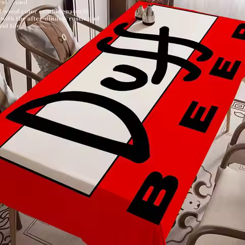Ft D-Duffs Beer Anime Cartoon Bear Skin Waterproof and Oil-proof Tablecloth Bedside Table Dustproof 