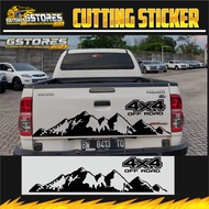 Hilux 4x4 sticker, rear bed sticker, strada triton navara car, 4x4 off road mountain sticker