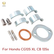 MOTORLAND~Exhaust collet clamp kit ​ For Honda CG125 XL CB 125s Muffler Practical