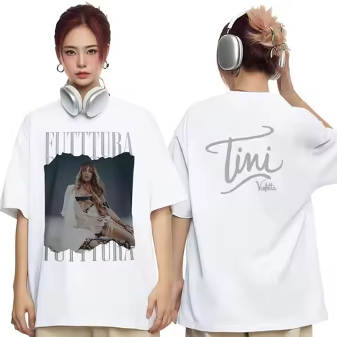 Singer Tini Stoessel Futtura Tour 2026 T-shirt Men Women Fashion Aesthetic T-shirt Short-sleeved Loo