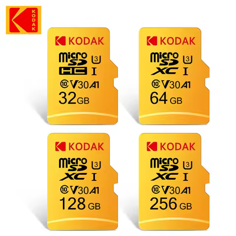 New KODAK Micro SD Card 128GB Flash Memory Card MicroSD 256GB U3 TF Card 4K Class 10 MicroSD Card U3