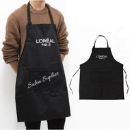 kep apron loreal salon kecantikan / celemek apron loreal