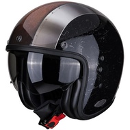 NEWEST SCORPION BELFAST BYWAY BLACK SILVER RETRO VINTAGE HELMET HALF HELMET