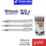 G'soft WX1 0.4mm Writemate Retractable Semi Gel Ink Ball Pen gsoft BP-GS-WX1