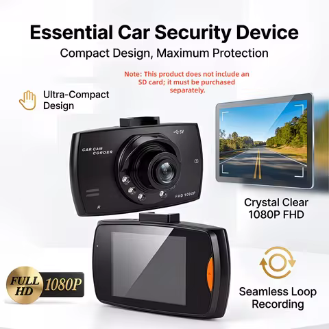 Ultra-HD 1080p Panoramic Dash Cam with 360° All-Around Surveillance