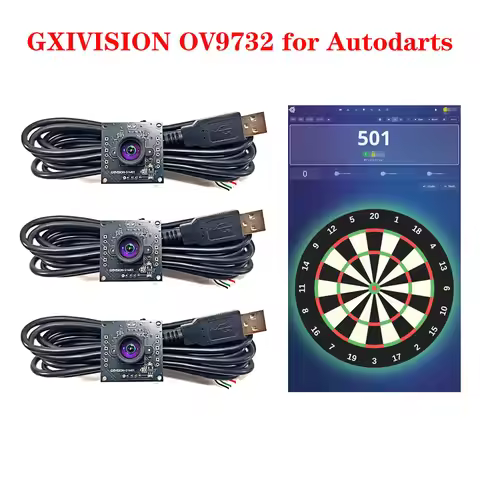 GXIVISION OV9732 100 degrees 3PCS 1MP Camera Module For Autodarts Scoring System