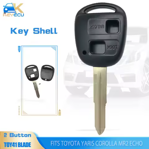 KEYECU Remote Key Shell 2 Button Replacement for Toyota Yaris Corolla MR2 Echo Tarago Prado TOY41