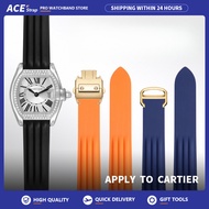 Apply To Cartier, 19mm Quick-Release FKM Fluororubber Watch Strap For Roadster W6206018