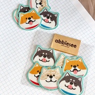 柴犬三兄弟貼紙_六張入///布貼紙 abbiesee貼紙簿