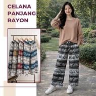 Unisex Men's Culottes Gajah Thailand Mihu Mihu Viral Long Pants, Cool Rayon Material Seluar Gajah Th