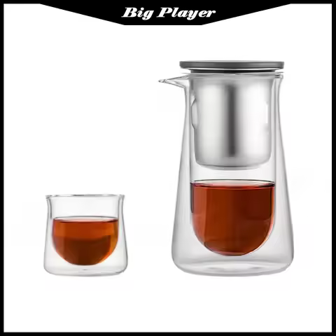 Tea Brewing Pot, Coffee Brewing Pot, Magnetic Elegant Cup Glass Bubble