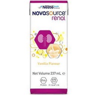 Nestle Novasource Renal Milk Vanilla Flavour 237ml Drink 21.6g Protein 475kcal Halal Made in Austral