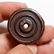 Cinnabar Old Copper Wheel Temple Money Spend Money Pendant Old Wheel Copper Spend Money Old Copperwa