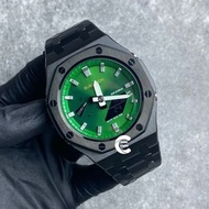 《改裝訂製》G-SHOCK特別限量版 男裝女裝手錶鋼錶電子錶 防水潛水錶 農家橡樹 Casioak Casio G Shock Special Limted Edition GA2100 Luxury Men Ladies Watch 綠色 銀色 黑色