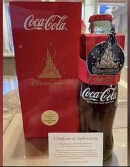 Disney 15th Anniversary 迪士尼 15週年可口可樂連徽章 Coca Cola With Pin