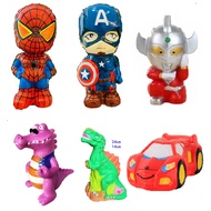 White plaster statue for boys, superheroes, cars, dinosaurs 16-28cm