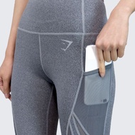 British GYMSHARK Yoga Pants Ladies Cropped Body Shaping Pants Muscle Shark Fitness Clothes Slimmer L