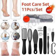 YUNXUAN 11pcs Foot Callus Removal Foot Scrub Care Exfoliating Foot Care Portable Foot Scrub