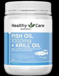 澳洲 Healthy Care 魚油+磷蝦油 1000mg (400顆)