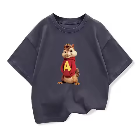Potdemiel Alvin and Chipmunk Cartoon Children's T-Shirt, Cute Kids' Clothing