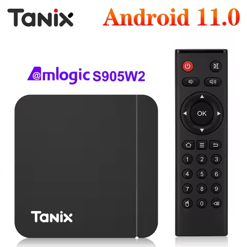 Wholesale Tanix W2 Smart TV Box Amlogic S905W2 Android 11.0 with 2G 16G 4G 32G 64G Support H.265 AV1