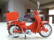 中古盒玩模型 Honda Super Cub 1/24 Aoshima 復古摩托車 紅色消防款 非1/32扭蛋款