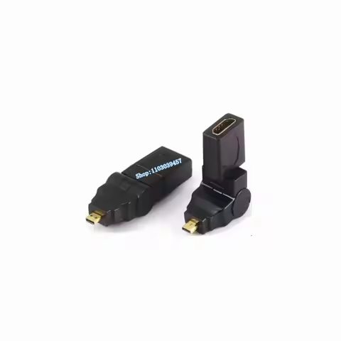 Can rotate 360 degree Micro HDMI-compatible Male to HDMI-compatible Female Audio Video Adapter D Mic