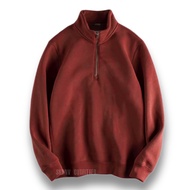 Half Zipper Hoodie Jacket Trend with Modern Design Warm Comfortable Half Zipper Sweatshirt For Men a