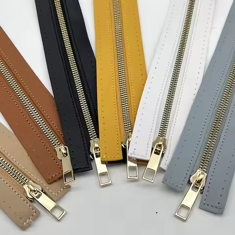 30CM Easy To Pull Bag zipper Custom DIY Zipper For Woven Bag Hardware PU Leather Zipper Bag Accessor