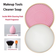 Makeup Brush Cleaner Soap Silicone Mat Makeup Tool V9P2