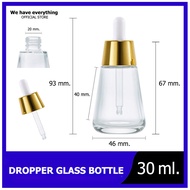 ขวดแก้ว dropper ดรอปเปอร์ ขวดกระดิ่ง ขนาด 30ml ขวดเซรั่ม ขวดน้ำมัน ขวดน้ำหอม น้ำมันหอมระเหย ขวดน้ำยา